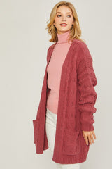 Chenille Cable Knit Oversized Open Front Cardigan king-general-store-5710.myshopify.com