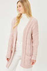 Chenille Cable Knit Oversized Open Front Cardigan king-general-store-5710.myshopify.com