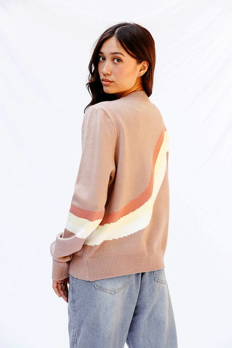 Camel Retro Stripe Sweater king-general-store-5710.myshopify.com