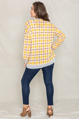 Knit Plaid Slouch Cardigan king-general-store-5710.myshopify.com
