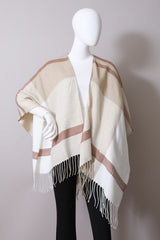 Woven Flannel Tassel Ruana king-general-store-5710.myshopify.com