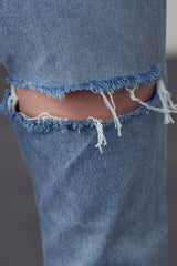 High Rise Straight Ankle Jeans