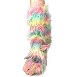 Funky Unicorn - Women's Cozy Sherpa Slipper Socks king-general-store-5710.myshopify.com