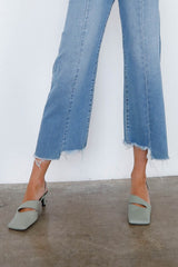 High Rise Wide Leg Ankle Jeans