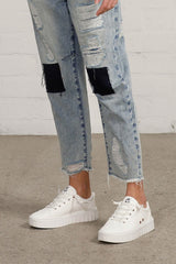 Slouch Vintage Patched Work Jeans