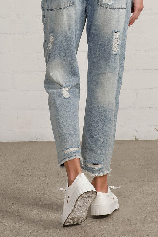 Slouch Vintage Patched Work Jeans