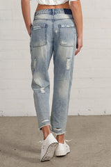 Slouch Vintage Patched Work Jeans