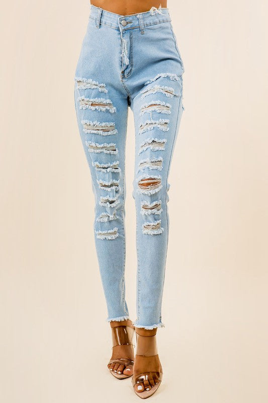 Light Blue Denim Front Back Cut Skinny Jeans king-general-store-5710.myshopify.com