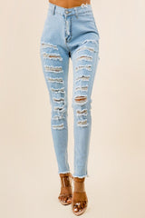 Light Blue Denim Front Back Cut Skinny Jeans king-general-store-5710.myshopify.com