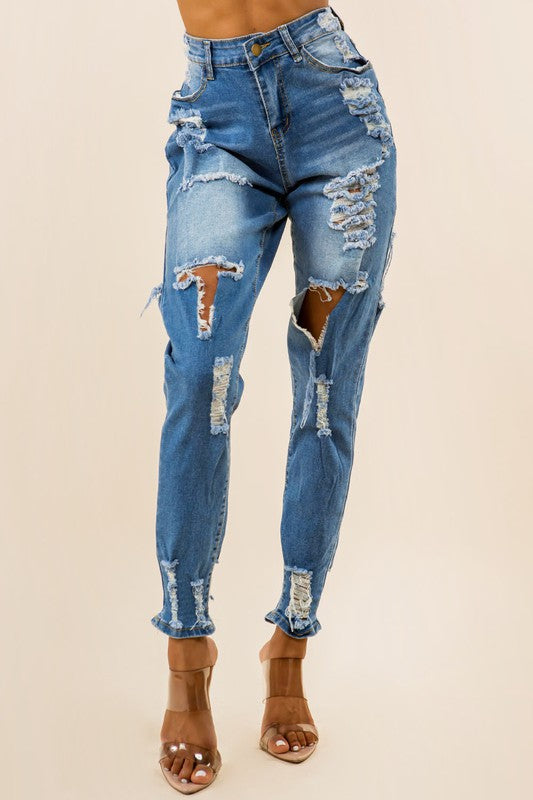 DENIM JEANS MULTI CUT king-general-store-5710.myshopify.com