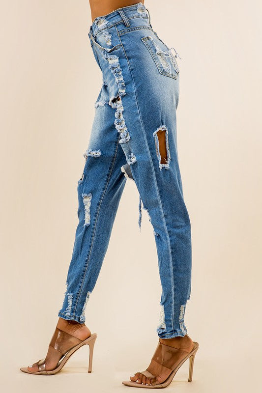 DENIM JEANS MULTI CUT king-general-store-5710.myshopify.com