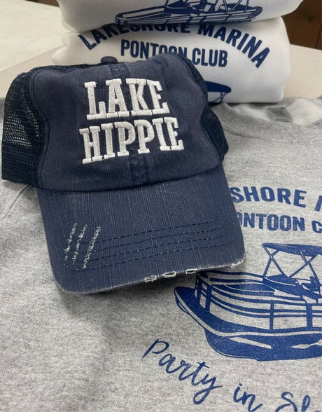 Lake Hippie Embroidered Trucker Hat king-general-store-5710.myshopify.com