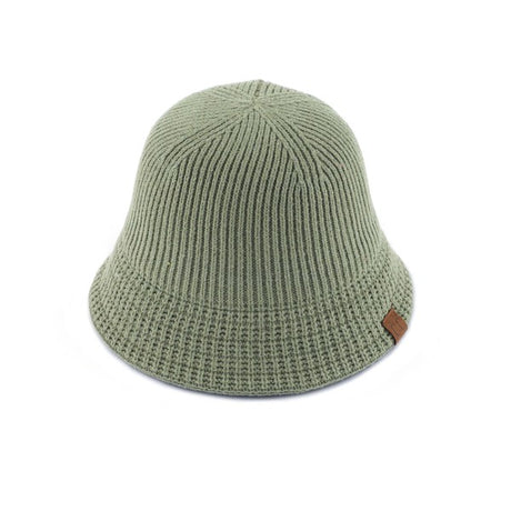 C.C Ribbed Knit Adjustable Bucket Hat