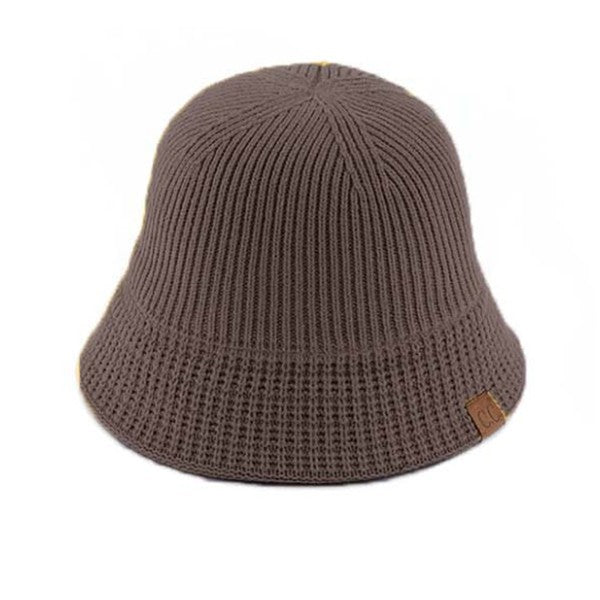 C.C Ribbed Knit Adjustable Bucket Hat