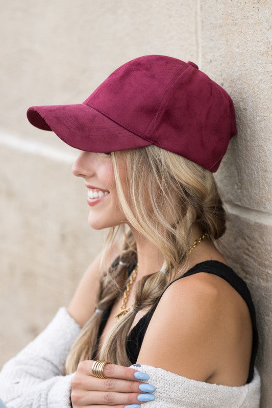 Suede Boyfriend Ball Cap Hat king-general-store-5710.myshopify.com