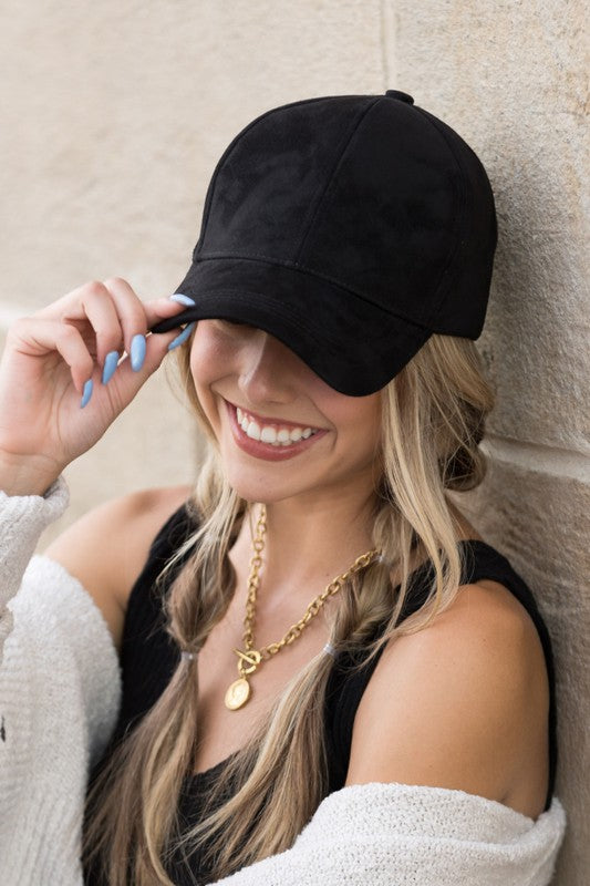 Suede Boyfriend Ball Cap Hat king-general-store-5710.myshopify.com