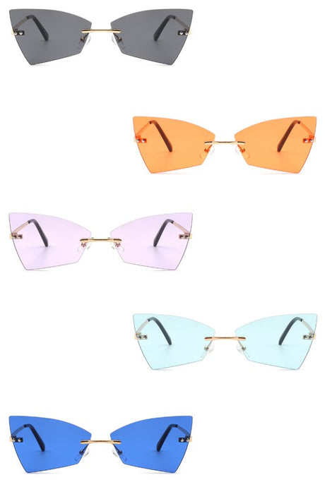 Rimless Geometric Triangle Fashion Sunglasses king-general-store-5710.myshopify.com