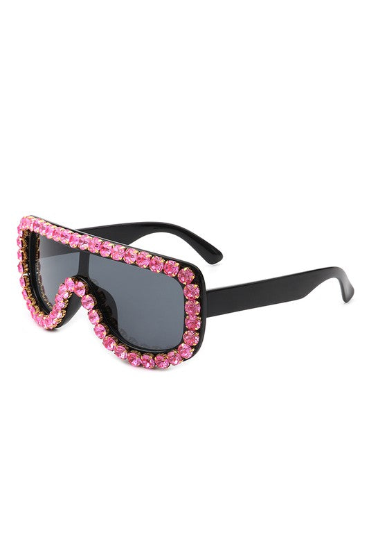 Women Oversize Rhinestone Aviator Sunglasses king-general-store-5710.myshopify.com