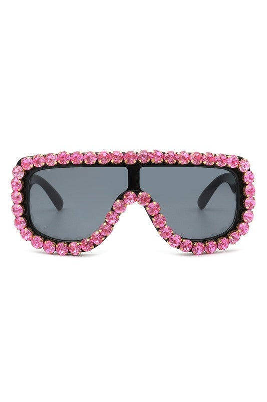 Women Oversize Rhinestone Aviator Sunglasses king-general-store-5710.myshopify.com