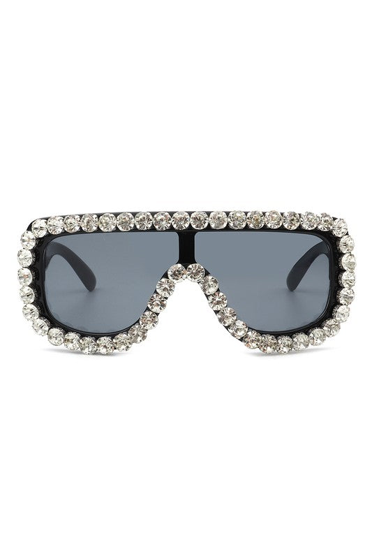 Women Oversize Rhinestone Aviator Sunglasses king-general-store-5710.myshopify.com