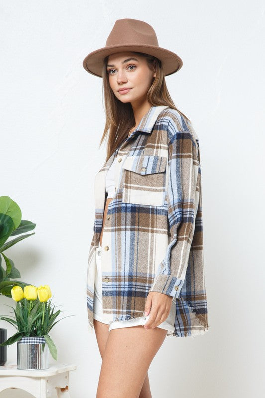 Yarn Dyed Plaid Shirt Jacket Shacket king-general-store-5710.myshopify.com