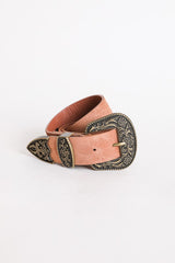 Suede Antique Gold Western Buckle Belt king-general-store-5710.myshopify.com