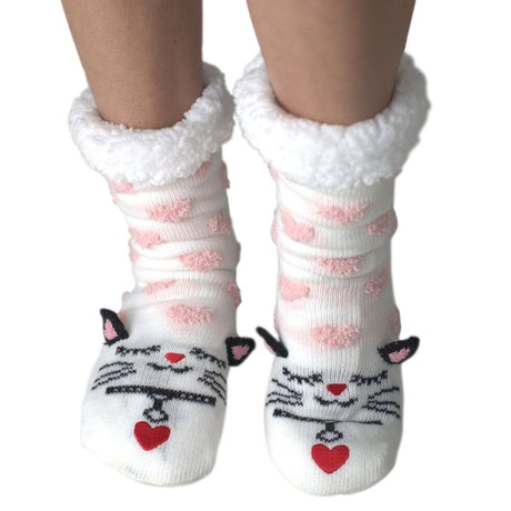 Kitty Kitty - Women's Cozy Slipper Socks king-general-store-5710.myshopify.com