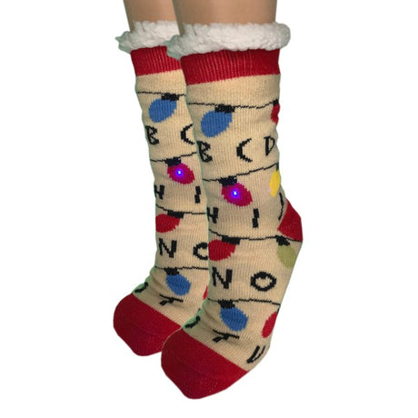 Stranger - Light Up Women's Holiday Slipper Socks king-general-store-5710.myshopify.com