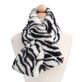 Zebra Print Faux Fur Scarf king-general-store-5710.myshopify.com