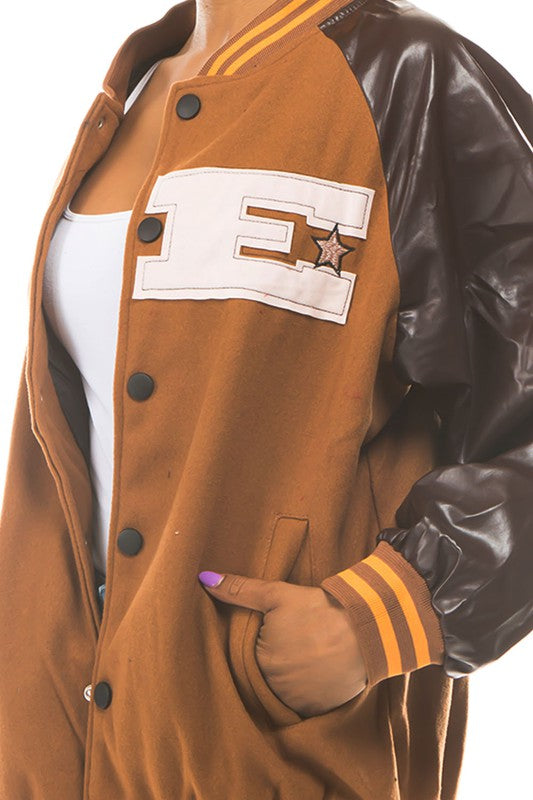 Brown Sexy Bomber Jacket king-general-store-5710.myshopify.com