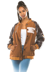 Brown Sexy Bomber Jacket king-general-store-5710.myshopify.com