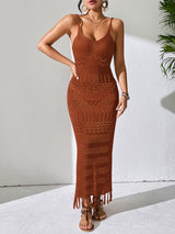 Openwork Scoop Neck Cover-Up Dress