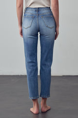 Cropped High Rise Girlfriend Jeans