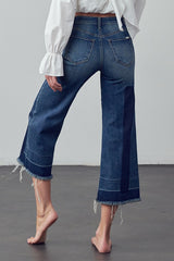 Mid-Rise Crop Flare Jeans