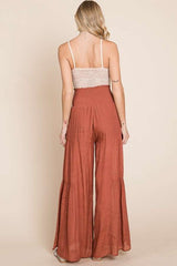 Tie Front Ruched Waist Back Pants king-general-store-5710.myshopify.com