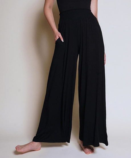 Smock Elastic Waist Maxi Palazzo Pants king-general-store-5710.myshopify.com