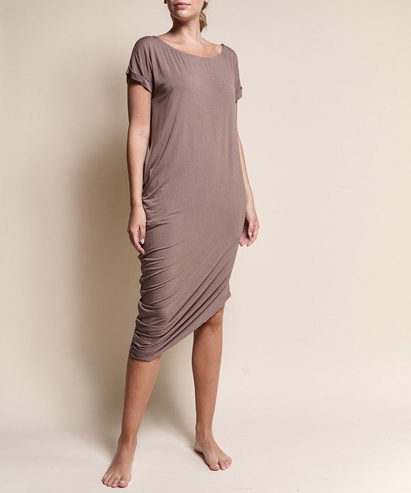 BAMBOO Asymmetrical Dolman Dress with Pockets king-general-store-5710.myshopify.com