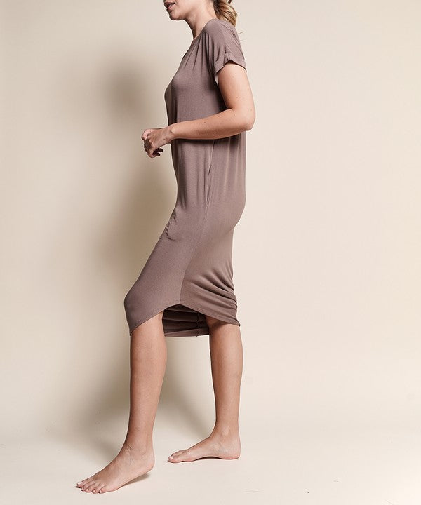 BAMBOO Asymmetrical Dolman Dress with Pockets king-general-store-5710.myshopify.com