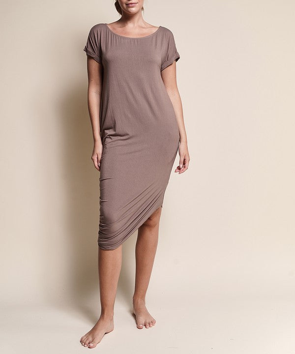 BAMBOO Asymmetrical Dolman Dress with Pockets king-general-store-5710.myshopify.com