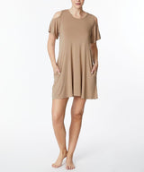 BAMBOO Cold Shoulder Flare dress king-general-store-5710.myshopify.com