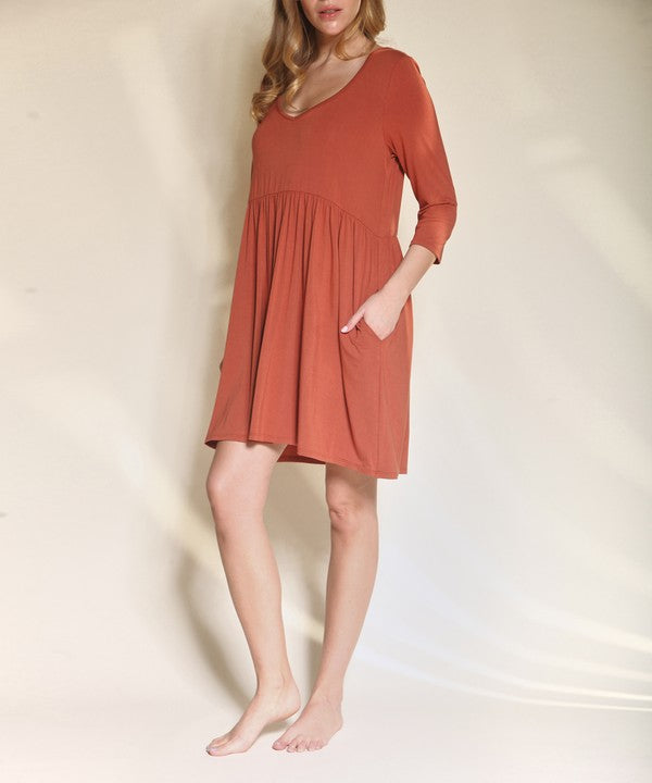 Bamboo Loose Fit Babydoll Dress king-general-store-5710.myshopify.com