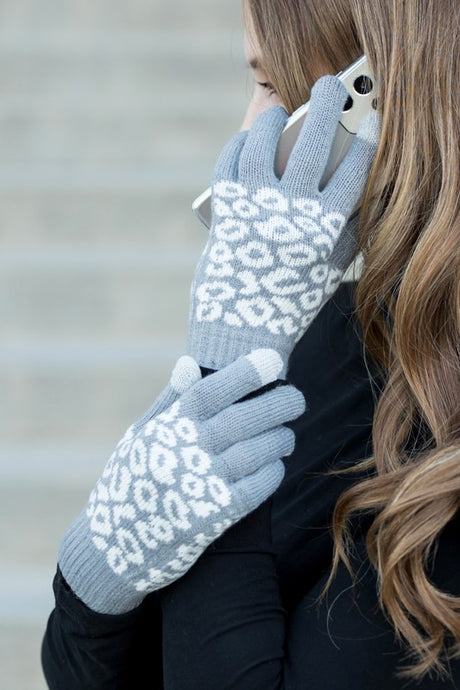 Leopard Stretch Touch Gloves king-general-store-5710.myshopify.com