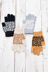 Leopard Stretch Touch Gloves king-general-store-5710.myshopify.com