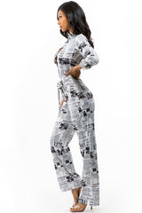 White Multi Print Sexy Jumpsuit king-general-store-5710.myshopify.com