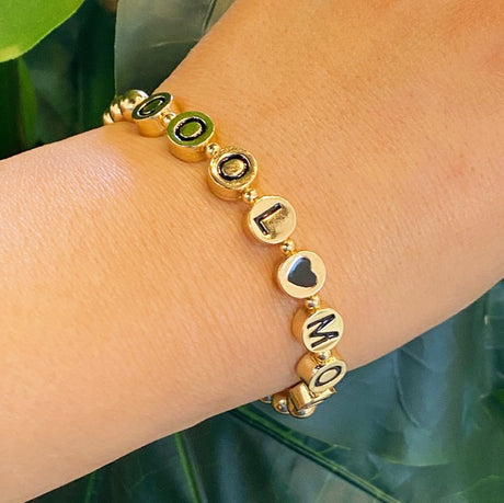 Cool Mom Gold Bead Bracelet king-general-store-5710.myshopify.com
