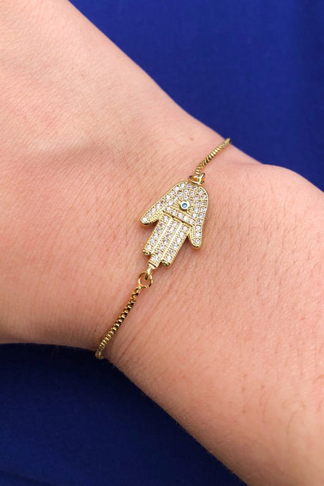 Serenity Hamsa Hand Slide Bracelet king-general-store-5710.myshopify.com