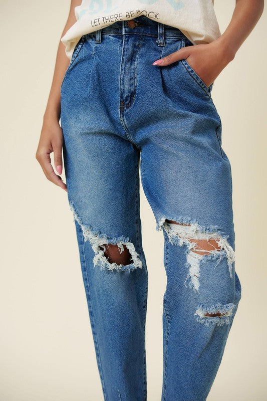 Distressed Slouchy Jeans king-general-store-5710.myshopify.com