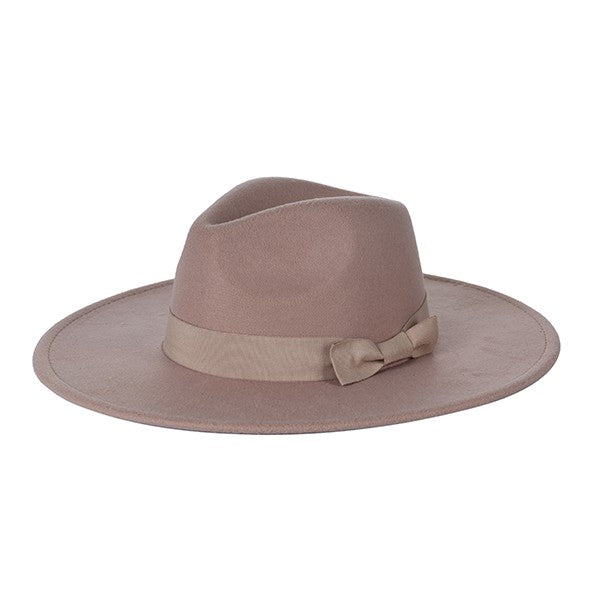 WIDE BRIM RIBBON FEDROA HAT king-general-store-5710.myshopify.com