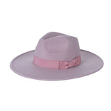 WIDE BRIM RIBBON FEDROA HAT king-general-store-5710.myshopify.com