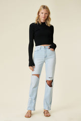 Distressed Wide Leg Jeans king-general-store-5710.myshopify.com